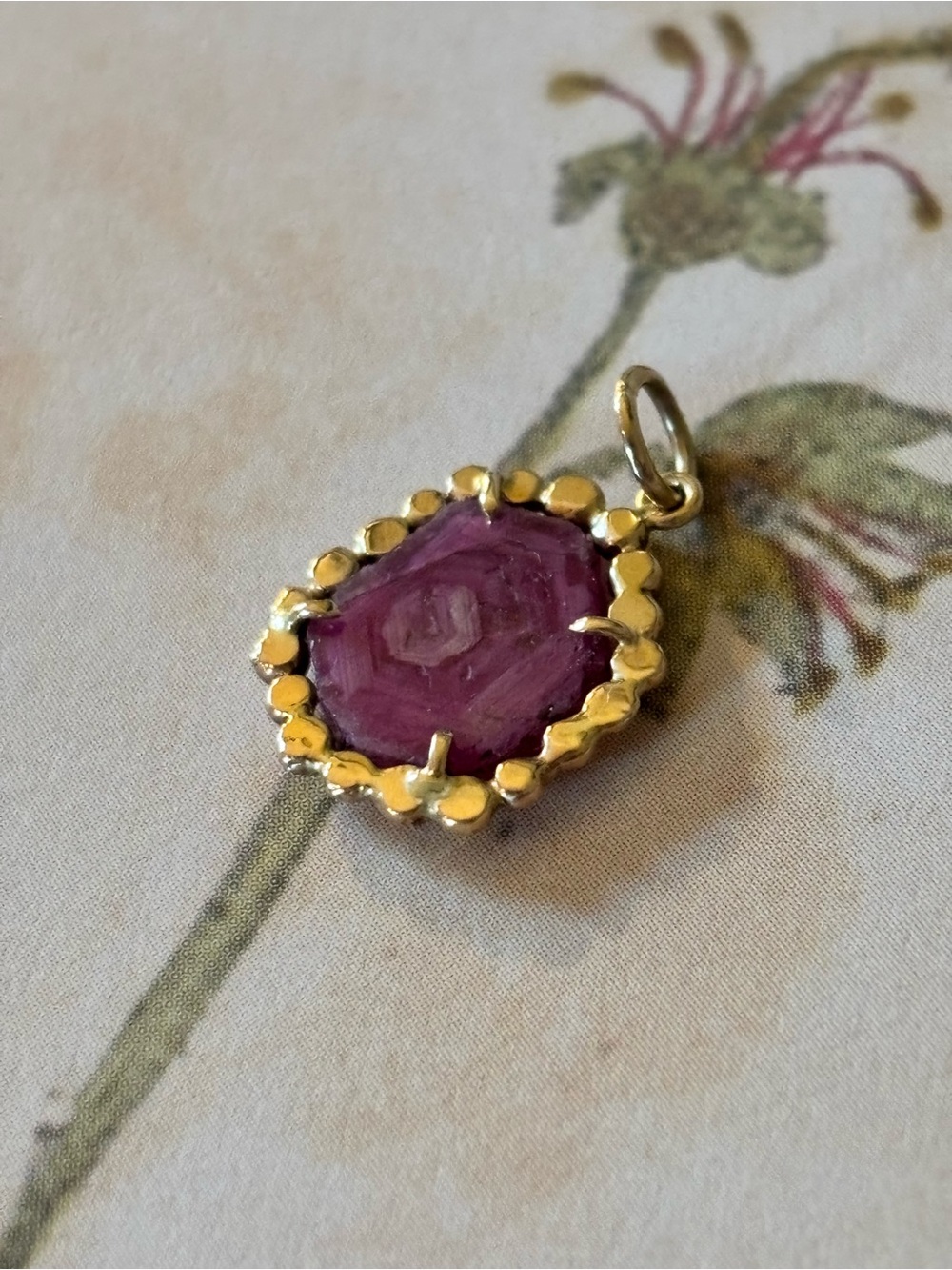 Jill Hoffmeister - 14k Gold One Of A Kind Record Keeper Ruby Charm